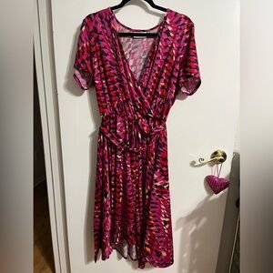 ⭐️ 14/16 Avenue pink and red mid dress